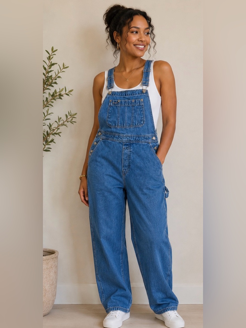Gap Y2K Denim Bib Overalls 
Small Baggy Carpenter Country Utility